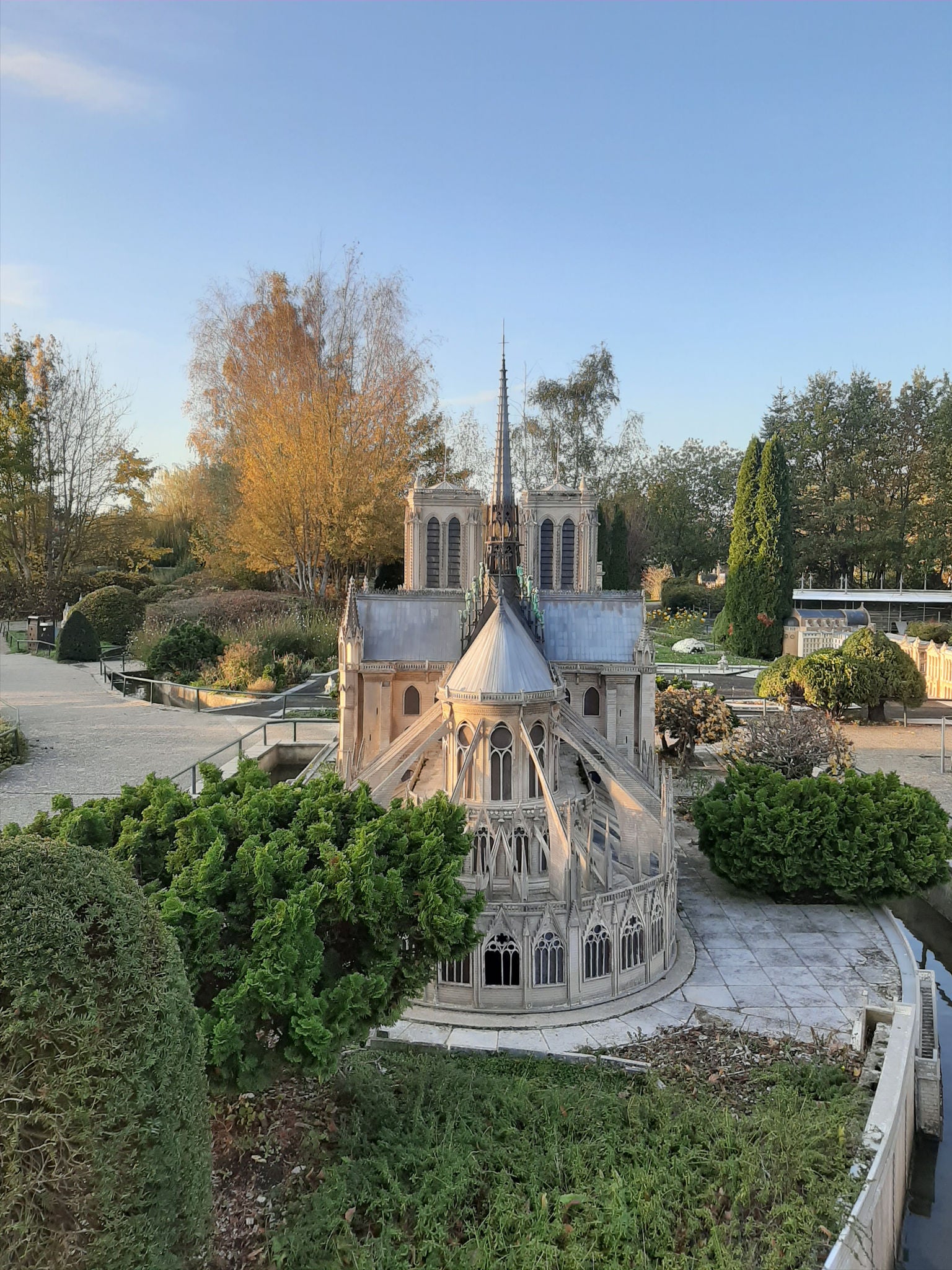 Notre dame de Paris at France mIniature basking in the sun 