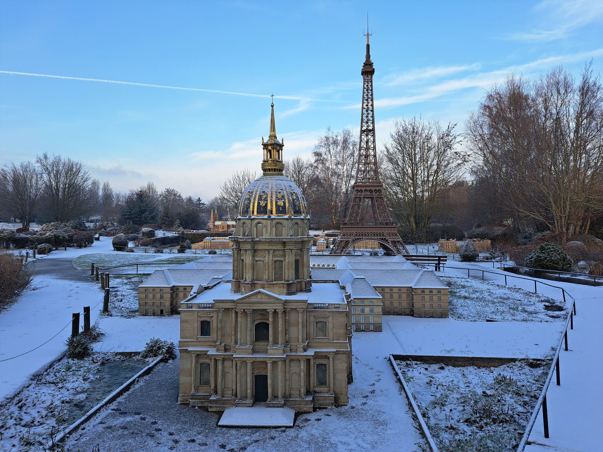 Miniature version of famous monuments at Paris in France Miniature